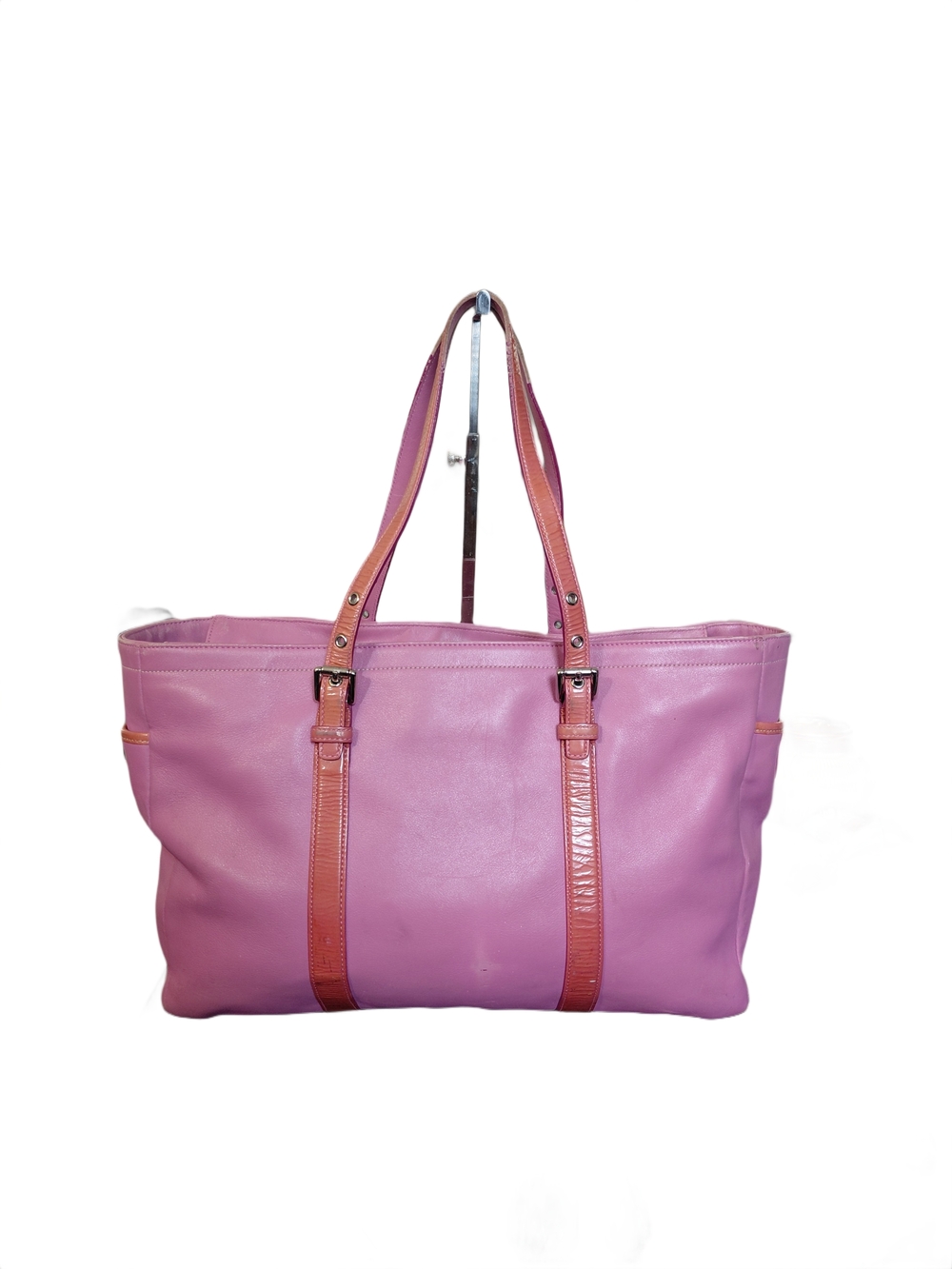 Vintage Coach Hampton Gallery Pink Leather Tote Shoulder Bag - Picture 3 of 16